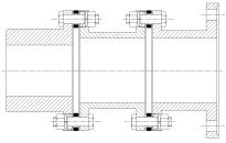 法蘭型膜片聯(lián)軸器二維圖