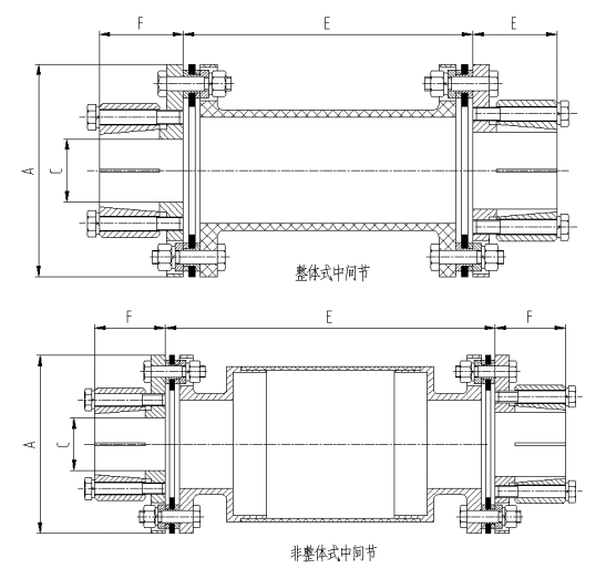 碳纖維中間管式膜片聯軸器